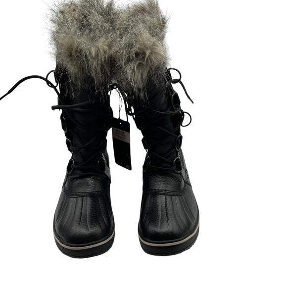 Sorel Womens Size 6.5 Tofino II Waterproof Faux Fur Trim Boots Black Stone NWT - Picture 2 of 13